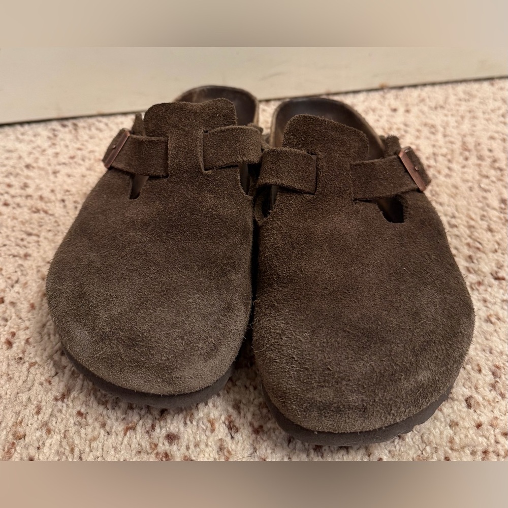 Birkenstock Boston Suede Clogs in Mocha/Brown, Size 40 (9.5-10) - Picture 3 of 11